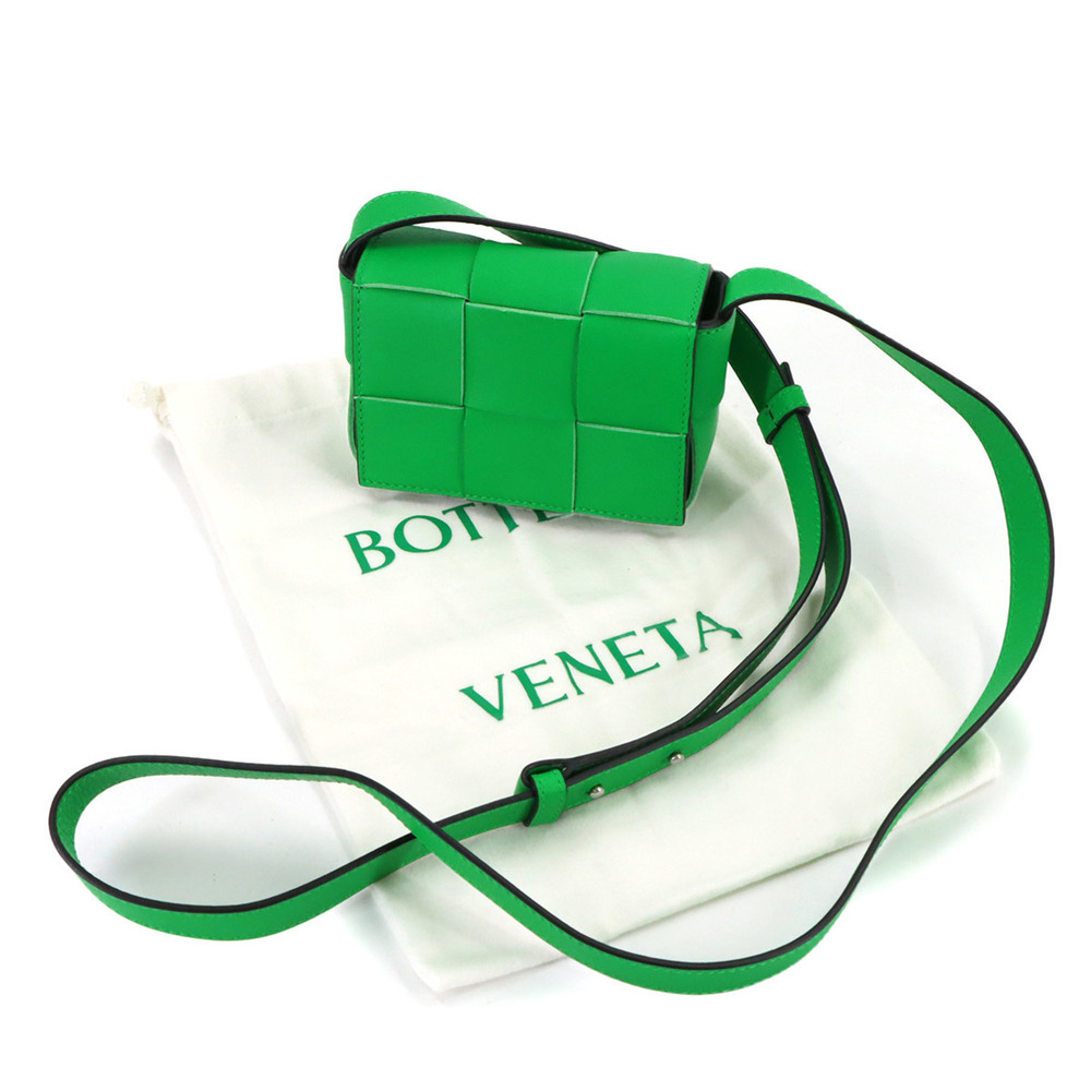 BOTTEGA VENETA Green Leather Intrecciato Shoulder Bag - Picture 2 of 10